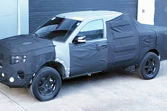 Рамный пикап Kia сфотографировали в Корее