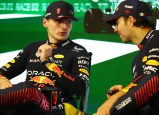 «Ага, 1.33». Диалог Макса Ферстаппена и Серхио Переса перед подиумом в Джидде