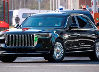 Китайский лидер проехал по Москве на секретном лимузине Hongqi N701