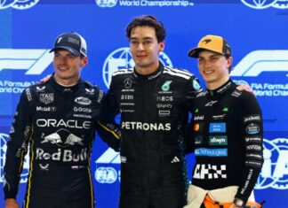 Стартовая решётка Гран При Сингапура после дисквалификации Сайнса и Албона